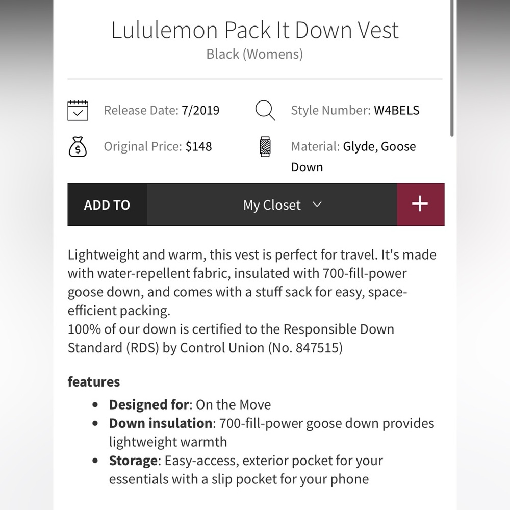 Missing Zipper - Pack It Down Vest - image 6